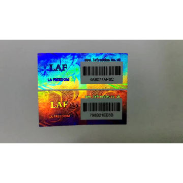 Custom 3d micro text laser anti-counterfeiting hologram security label sticker